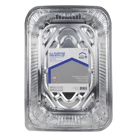 Home Plus Home Plus Durable Foil 11-7/8 in. W X 16-5/8 in. L All Purpose Pan Silver 1 pc D84010